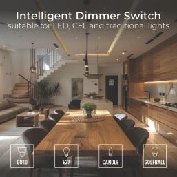 British General 800 Series 1-Gang 2-Way LED Dimmer Switch  White