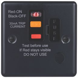 British General  13A Unswitched Metal Clad Passive RCD Fused Spur & Flex Outlet with Colour-Matched Inserts