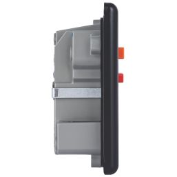 British General  13A Unswitched Metal Clad Passive RCD Fused Spur & Flex Outlet with Colour-Matched Inserts