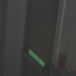 Essentials  Photoluminescent "Push Bar To Open" Sign 100mm x 600mm