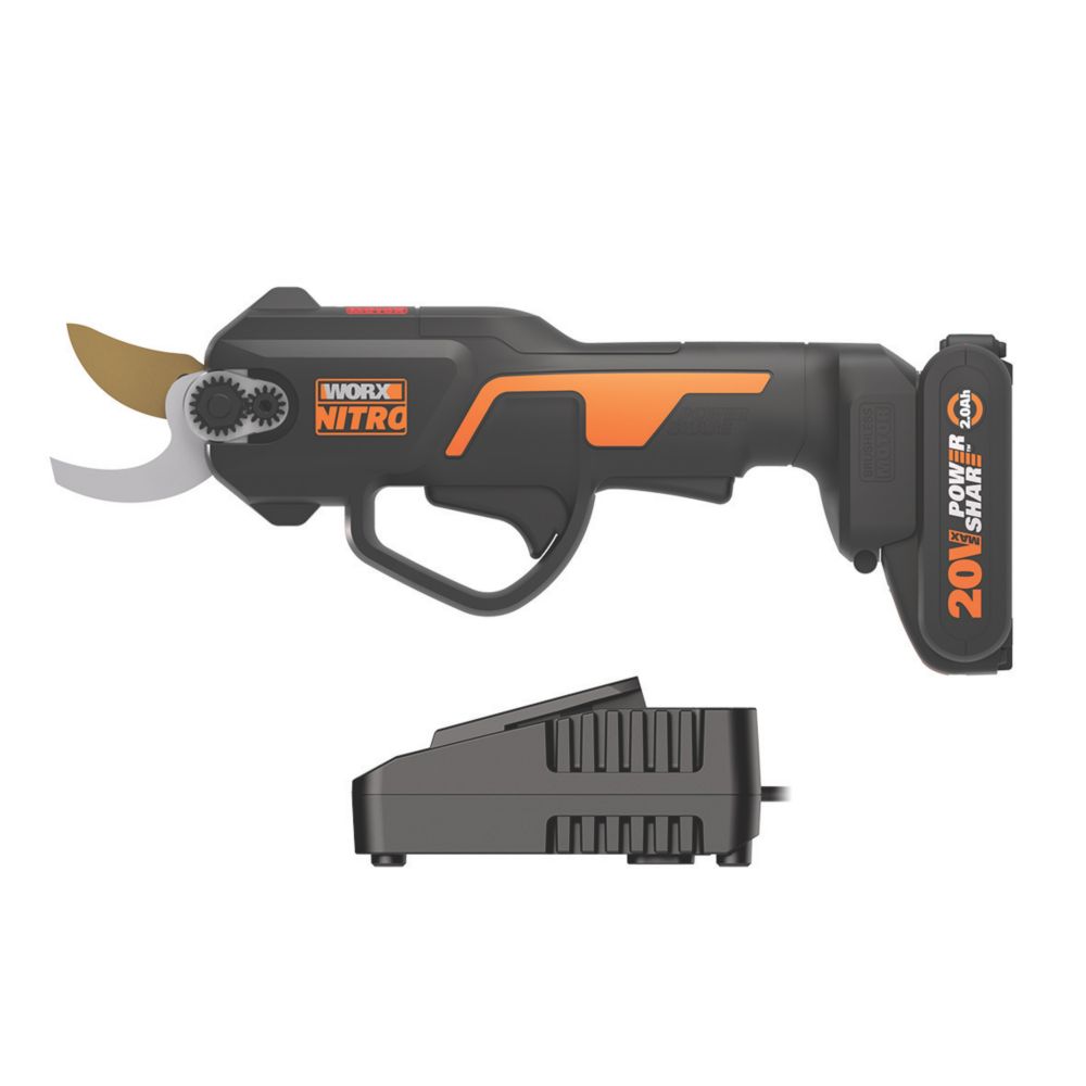 Worx WG330E 20V 1 x 2.0Ah Lithium PowerShare Cordless Bypass Pruner