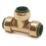 Tectite Classic T24 Brass Push-Fit Equal Tee 1"