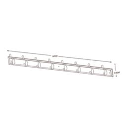 Essentials 8-Hook Rail White 910mm x 95mm