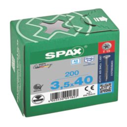 Spax  TX Countersunk Self Drilling Wood Screws 3.5mm x 40mm 200 Pack