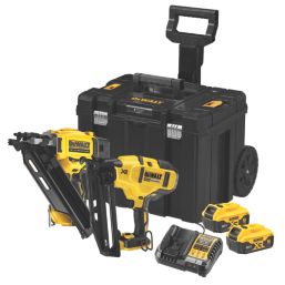 DEWALT DCK246P2T-GB 18V 2 x 5.0Ah Li-Ion XR Brushless Cordless Nailer Twin Pack