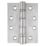 Smith & Locke  Satin Stainless Steel Grade 13 Fire Rated Ball Bearing Square Hinges 102mm x 76mm 2 Pack