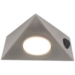 LAP  Triangular LED CCT Cabinet Downlight Satin Nickel 5W 400lm