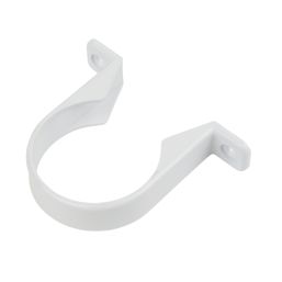 FloPlast Solvent Weld Pipe Clip White 50mm