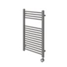 Flomasta 800mm x 500mm 853BTU Anthracite Flat Electric Towel Radiator