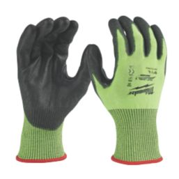 Milwaukee Hi-Vis Cut Level 5/E Gloves Fluorescent Yellow Large