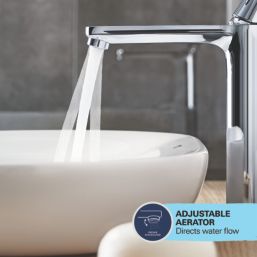 Grohe Start Matt Black 262mm Standard Lever Mono Basin Mixer Tap  With Clicker Waste