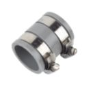 FloPlast WF07  Flexi Waste Straight Coupling Grey 30-38mm x