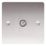 LAP  1-Gang Female Coaxial TV Socket Brushed Stainless Steel