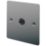 LAP  1-Gang Female Coaxial TV Socket Brushed Stainless Steel