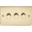 Knightsbridge  3-Gang 2-Way LED Intelligent Dimmer Switch  Polished Brass