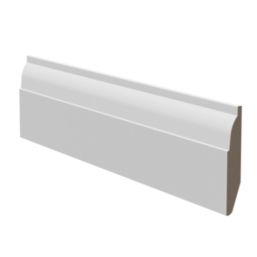Essentials Primed MDF Chamfered & Ovolo Skirting Board 2400mm x 94mm x 14.5mm 4 Pack
