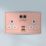 Arlec  13A 2-Gang SP Switched Socket + 4A 15W 2-Outlet Type A USB Charger Rose Gold with White Inserts