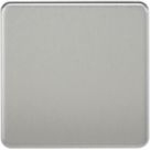 Knightsbridge  1-Gang Blanking Plate Brushed Chrome