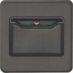 Knightsbridge  32A Key Card Switch Smoked Bronze with Black Inserts