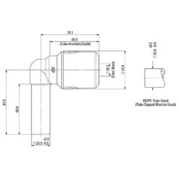 JG Speedfit UG222525B MDPE Underground Stem Elbow 25mm x 25mm