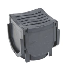 FloPlast FloDrain Corner Unit Black 120mm