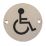 Essentials  Disabled Toilet Sign 76mm