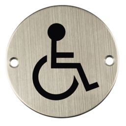 Essentials  Disabled Toilet Sign 76mm