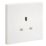 British General 900 Series 13A 1-Gang Unswitched Plug Socket White
