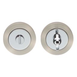 Carlisle Brass  Standard WC Thumbturn Set Polished Chrome / Satin Nickel 50mm