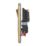 Contactum Lyric 13A 1-Gang DP Switched Socket Outlet Brushed Brass with Neon with White Inserts