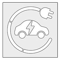 Electric Vehicle Parking Symbol Floor Stencil