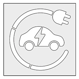 Electric Vehicle Parking Symbol Floor Stencil