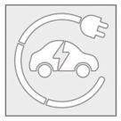 Essentials Electric Vehicle Parking Symbol Floor Stencil