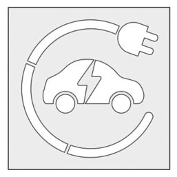 Essentials Electric Vehicle Parking Symbol Floor Stencil
