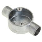 Deta 2 Way 25mm Through Conduit Box Galvanised