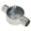 Deta 2 Way 25mm Through Conduit Box Galvanised