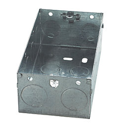 Appleby  2-Gang Galvanised Steel  Back Box 47mm