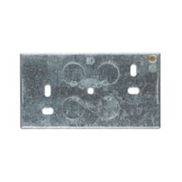 Appleby  2-Gang Galvanised Steel  Back Box 47mm