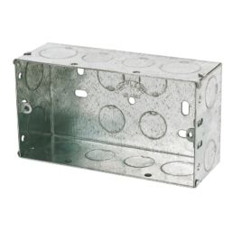 Appleby  2-Gang Galvanised Steel  Back Box 47mm