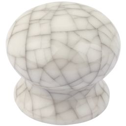Smith & Locke  Traditional Cabinet Door Knobs Porcelain Crackled Cream 38mm 2 Pack