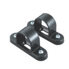 Tower uPVC Spacer Bar Saddles 25mm Black 2 Pack