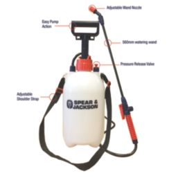Spear & Jackson  White Pump Action Pressure Sprayer 5Ltr