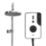 Triton ENlight White / Chrome 9.5kW Thermostatic Overhead Shower with UNIQ Kit