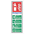 Non Photoluminescent "Fire Extinguisher Dry Powder" Sign 100mm x 300mm