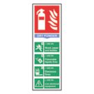 Essentials  Non Photoluminescent "Fire Extinguisher Dry Powder" Sign 100mm x 300mm