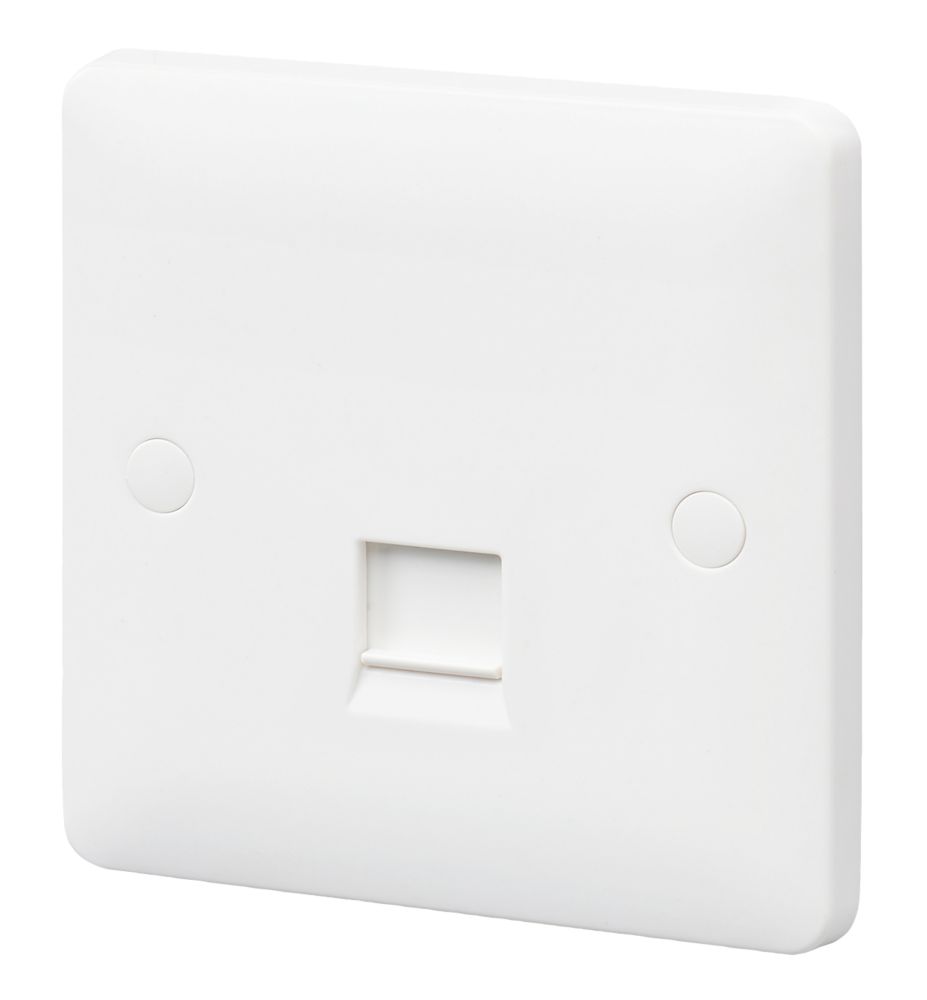 MK Base RJ45 Ethernet Socket White with White Inserts | Sockets ...