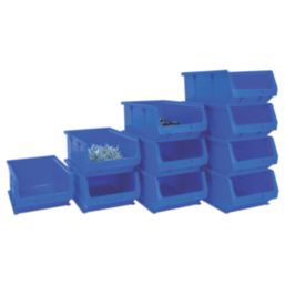Barton TC4 Semi-Open-Fronted Storage Bins 9.1Ltr Blue 10 Pack