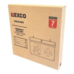 Lexco  Maintained or Non-Maintained Emergency LED Exit Light with Up, Down, Left & Right Arrow 2.2W 20lm
