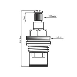 Flomasta 1/2" BSP Quarter Turn Ceramic Tap Glands Pack