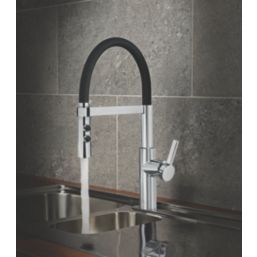 Almeria  Pull-Out Spray Mono Mixer Kitchen Tap Chrome